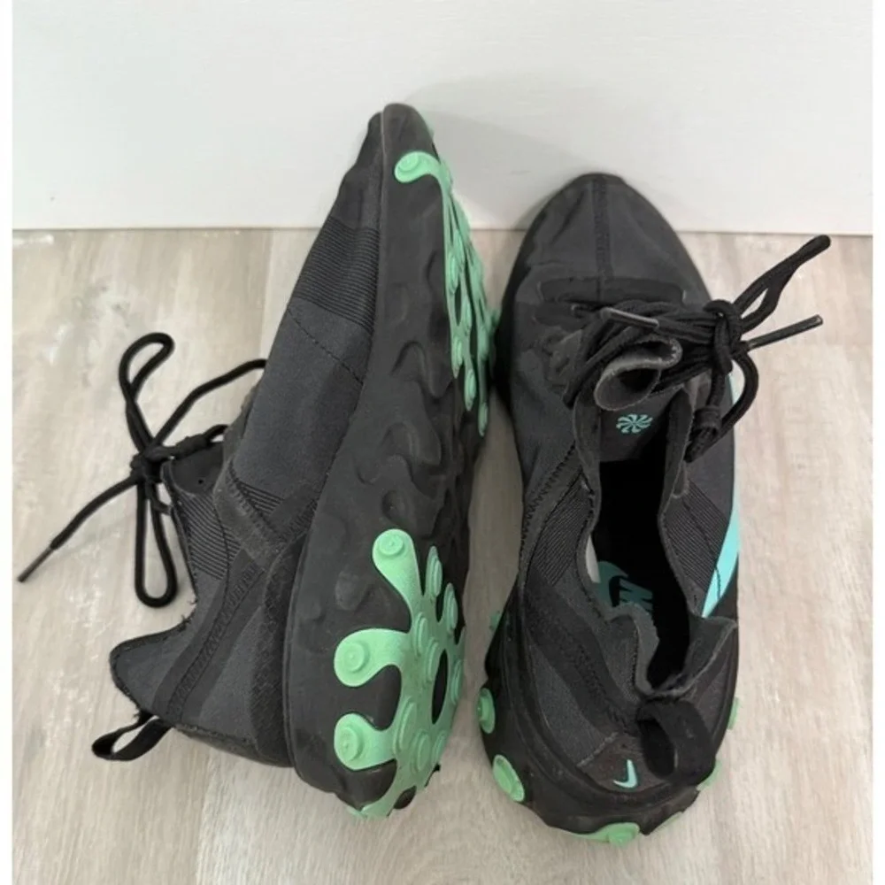 Nike React Element 380 Black Aqua Teal Mens Shoes Sneakers Size 7 BQ6166004